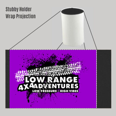 Stubby Holder - Tyre Track Logo - Purple Thumbnail